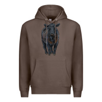 Coffee black angus cattle Premium Hoodie - RanaPortraitStore