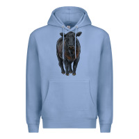 Colony Blue black angus cattle Premium Hoodie - RanaPortraitStore