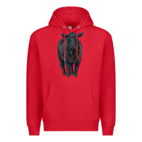 Red black angus cattle Premium Hoodie - RanaPortraitStore