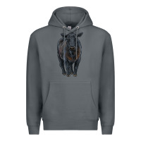 Rock black angus cattle Premium Hoodie - RanaPortraitStore