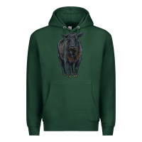 Sports Green black angus cattle Premium Hoodie - RanaPortraitStore