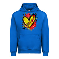 Cobalt fruits and softball heart Urban Hoodie - Zillion Design Studio