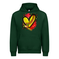 Forest Green fruits and softball heart Urban Hoodie - Zillion Design Studio