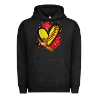 Pigment Black fruits and softball heart Urban Hoodie - Zillion Design Studio