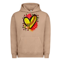 Pigment Burro fruits and softball heart Urban Hoodie - Zillion Design Studio