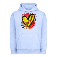 Pigment Grape Ice fruits and softball heart Urban Hoodie - Zillion Design Studio