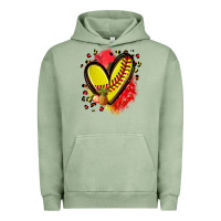 Pigment Oil Green fruits and softball heart Urban Hoodie - Zillion Design Studio