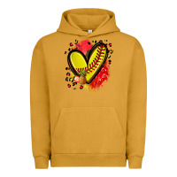 Pigment Peanut Butter fruits and softball heart Urban Hoodie - Zillion Design Studio