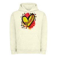 Pigment Pistachio fruits and softball heart Urban Hoodie - Zillion Design Studio