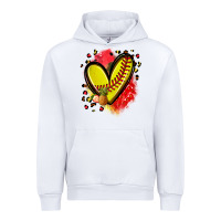 White fruits and softball heart Urban Hoodie - Zillion Design Studio