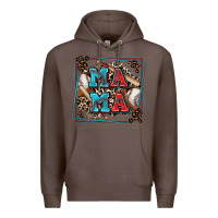 Coffee baseball mama with leopard Premium Hoodie - Zillion Design Studio