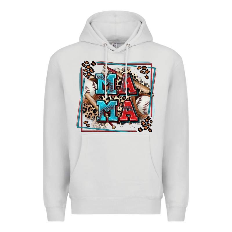 Baseball Mama With Leopard Premium Hoodie by Zillion Design Studio | Teevron