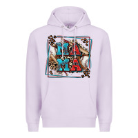 Lilac baseball mama with leopard Premium Hoodie - Zillion Design Studio