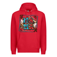 Red baseball mama with leopard Premium Hoodie - Zillion Design Studio