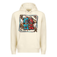 Sandshell baseball mama with leopard Premium Hoodie - Zillion Design Studio