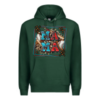 Sports Green baseball mama with leopard Premium Hoodie - Zillion Design Studio