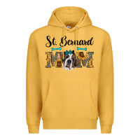 Mustard western st. bernard mom Premium Hoodie - RanaPortraitStore