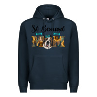 Navy western st. bernard mom Premium Hoodie - RanaPortraitStore