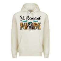 Oatmeal Heather western st. bernard mom Premium Hoodie - RanaPortraitStore