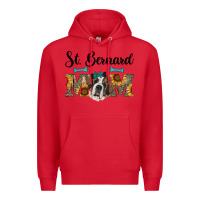 Red western st. bernard mom Premium Hoodie - RanaPortraitStore