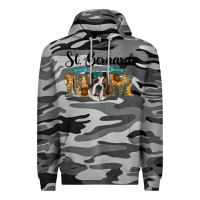 Slate Camo western st. bernard mom Premium Hoodie - RanaPortraitStore
