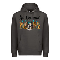 Smoke western st. bernard mom Premium Hoodie - RanaPortraitStore
