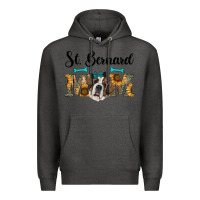 Charcoal Heather western st. bernard mom Premium Hoodie - RanaPortraitStore