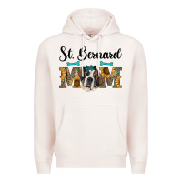 Pale Pink western st. bernard mom Premium Hoodie - RanaPortraitStore
