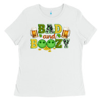 White bad and boozy wıth beer and coins Ladies Tee - Artiststas