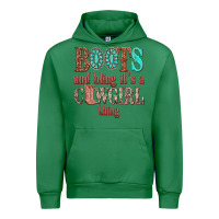 Emerald boots and bling its a cowgirl thing Urban Hoodie - texasbilliewilder