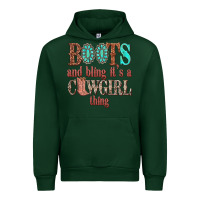 Forest Green boots and bling its a cowgirl thing Urban Hoodie - texasbilliewilder