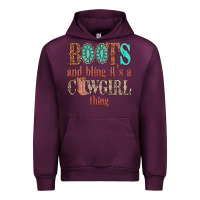 Mauve Wine boots and bling its a cowgirl thing Urban Hoodie - texasbilliewilder
