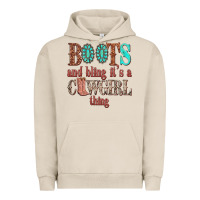 Pigment French Oak boots and bling its a cowgirl thing Urban Hoodie - texasbilliewilder