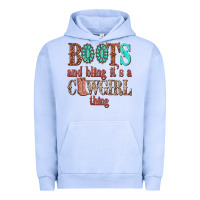 Pigment Grape Ice boots and bling its a cowgirl thing Urban Hoodie - texasbilliewilder