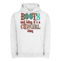 Pigment Lunar Rock boots and bling its a cowgirl thing Urban Hoodie - texasbilliewilder