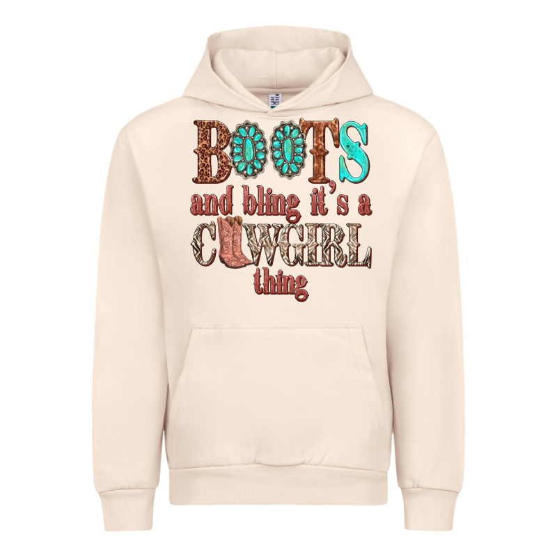Boots And Bling Its A Cowgirl Thing Urban Hoodie by texasbilliewilder | Teevron