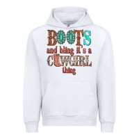 White boots and bling its a cowgirl thing Urban Hoodie - texasbilliewilder