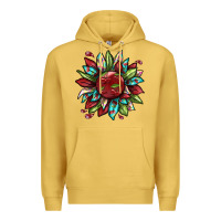 Antique Gold Cherry sunflower Premium Hoodie - texasbilliewilder