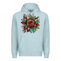 Blue Mist Cherry sunflower Premium Hoodie - texasbilliewilder