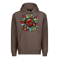 Coffee Cherry sunflower Premium Hoodie - texasbilliewilder