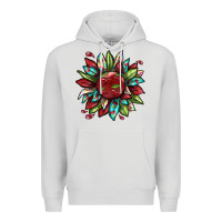 Dove Grey Cherry sunflower Premium Hoodie - texasbilliewilder