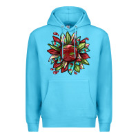 Ocean Blue Cherry sunflower Premium Hoodie - texasbilliewilder