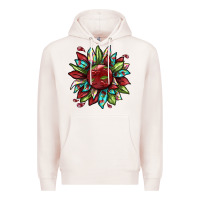 Pale Pink Cherry sunflower Premium Hoodie - texasbilliewilder
