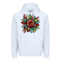 White Cherry sunflower Premium Hoodie - texasbilliewilder