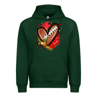 Forest Green fruits and football heart Urban Hoodie - Zillion Design Studio