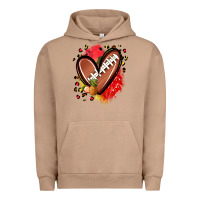 Pigment Burro fruits and football heart Urban Hoodie - Zillion Design Studio