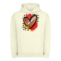 Pigment Pistachio fruits and football heart Urban Hoodie - Zillion Design Studio