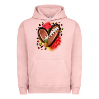 Pigment Salmon fruits and football heart Urban Hoodie - Zillion Design Studio