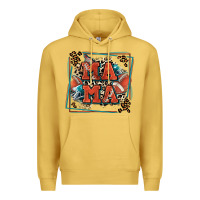 Antique Gold American football mama with leopard Premium Hoodie - Zillion Design Studio