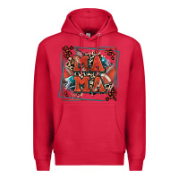 Cardinal American football mama with leopard Premium Hoodie - Zillion Design Studio